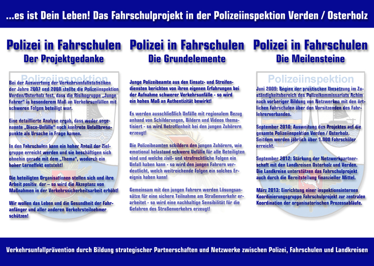 Flyer Fahrschulprojekt, Rückseite