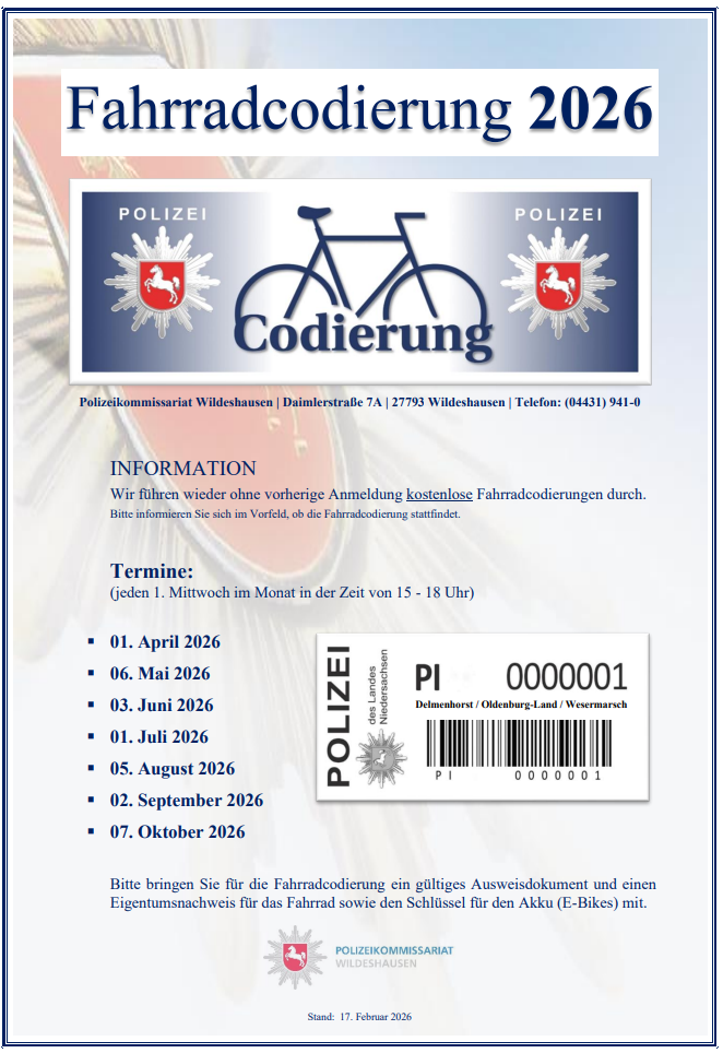 Fahrradcodierung