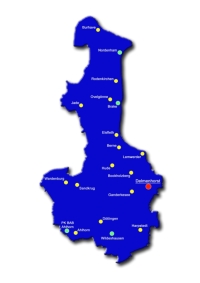 Karte der Polizeiinspektion Delmenhorst/Oldenburg-Land/Wesermarsch
